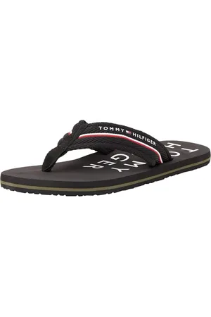 Tommy Hilfiger Męskie sandały plażowe Web FM0FM05340 klapki, czarne, 45 EU, , 44 EU