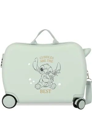 Disney Joumma Stitch walizka dziecięca zielona 50 x 38 x 20 cm twarda 1,8 kg zamek szyfrowy z boku ABS 1,8 kg 38 l bagaż podręczny, , Talla única, walizka dziecięca