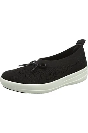 FitFlop Damskie baleriny Uberknit wsuwane z kokardą zamknięte palce baleriny, , 36 EU