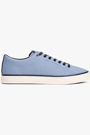 Tommy Hilfiger Męski TH HI Vulc CORE Low II MESH FM0FM05513 Low Top, niebieski (Brisk Blue), 6,5, , 40 EU