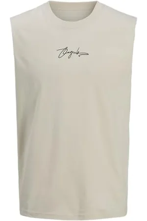 JACK & JONES Koszulka męska Jorscript Sl Crew Neck SMU, , XS