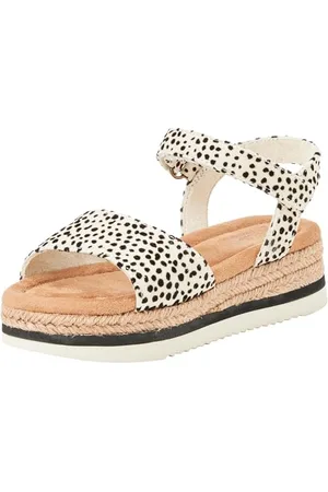 TOMS Diana Sandały na koturnie, przeciwmgielne, flokowane mini gepard, 3,5 UK, , 34.5 EU