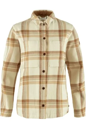 Fjällräven 86986-113-196 Singi Flanelowy Overshirt W Damski Chalk White Dune Beżowy Rozmiar XL, , XL