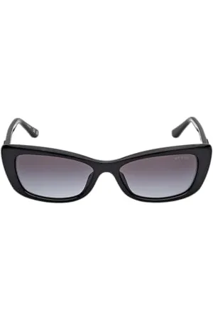 Guess GU00156-H01B55 czarne plastikowe prostokątne pełne obramowanie damskie okulary przeciwsłoneczne chroniące przed promieniowaniem UV, , 55