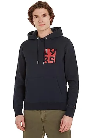 Tommy Hilfiger Bluza z kapturem z nadrukiem klatki piersiowej, , L