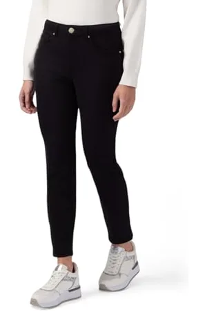 Oltre : Spodnie skinny z bawełny i Tencel z guzikiem na biżuterię Spring Summer 25, , 42