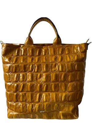 Abro+ OTWÓRZ Shopper KAIA duży żółty L KOBIETA, , Retro