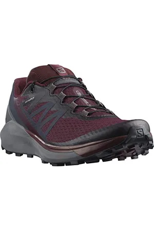 Salomon Sense Ride 4 Trail Running damskie buty do biegania, reaktywne zachowanie chodzenia, wsparcie i ochrona, przyczepność w każdym terenie, Wine Tasting Quiet Shade Ebony, 36 2/3 EU