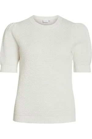 VILA VIDALO O-Neck S/S Knit TOP/SU - NOOS, , M