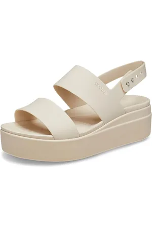 Crocs Brooklyn Low Wedge Sandały Kobiety, Piaskowiec, 36 EU