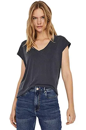 VERO MODA Vmfilli Ss V-neck Tee Ga Noos Koszulka Kobiety, , L