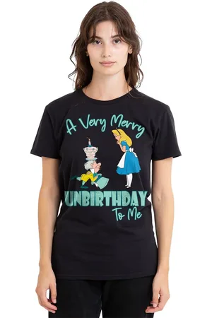 Alice in Wonderland Koszulka damska "Very Merry Unbirthday to Me", czarna, XXL, , XXL
