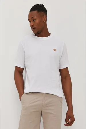 Dickies T-shirt męski kolor gładki DK0A4XDBWHX-WHITE