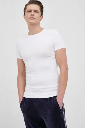 Benetton T-shirt męski kolor gładki