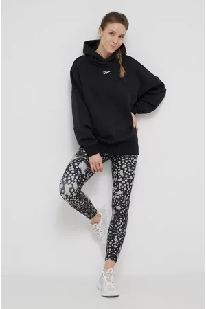 Reebok Bluza dresowa Studio Recycled Lux damska kolor z kapturem gładka H51828.100012005