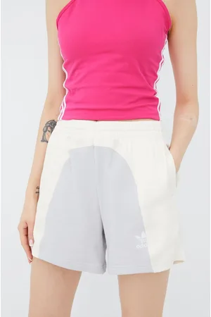 adidas Szorty Adicolor HC7038 damskie kolor wzorzyste high waist HC7038-WONWHI