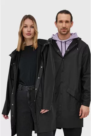 Rains Kurtka 12020 Long Jacket kolor przejściowa 12020.01-Black