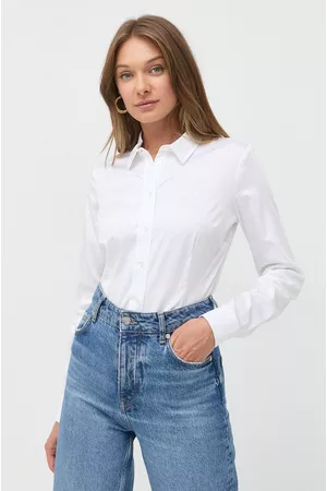 Guess Koszula CATE damska kolor slim z kołnierzykiem klasycznym W2YH41 WAF10