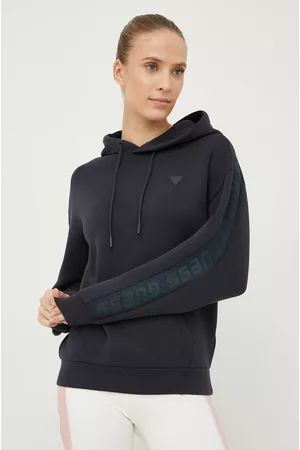 Guess Bluza BRENDA damska kolor z kapturem z aplikacją V2YQ18 K7UW2