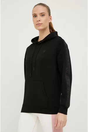 Guess Bluza BRENDA damska kolor z kapturem z aplikacją V2YQ18 K7UW2