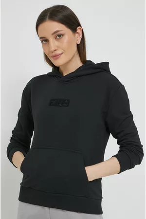 Fila Bluza damska kolor z kapturem z aplikacją