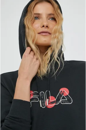 Fila Bluza damska kolor z kapturem z nadrukiem