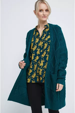 MEDICINE Kobieta Swetry i Pulowery - Kardigan damski kolor zielony