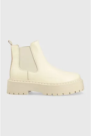 Steve Madden Sztyblety skórzane Veerly damskie kolor na platformie
