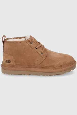 UGG Buty zamszowe Neumel damskie kolor na płaskim obcasie ocieplone 1094269.CHE