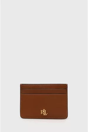Ralph Lauren Etui na karty skórzane 432876732002 damski kolor