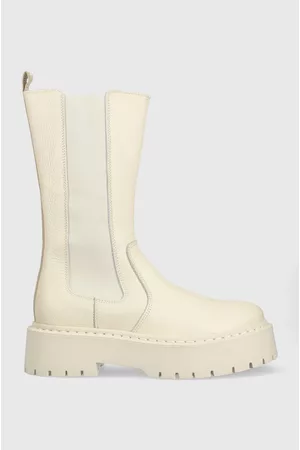 Steve Madden Sztyblety skórzane Vivianne damskie kolor na platformie SM11001286