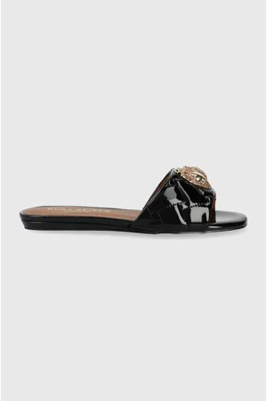 Kurt Geiger Klapki skórzane Kensington Flat damskie kolor 8496100309