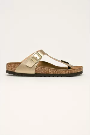 Birkenstock Japonki Gizeh damskie kolor na płaskim obcasie 1016109
