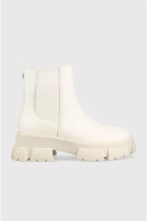 Steve Madden Sztyblety skórzane Tunnel damskie kolor na platformie SM19000015