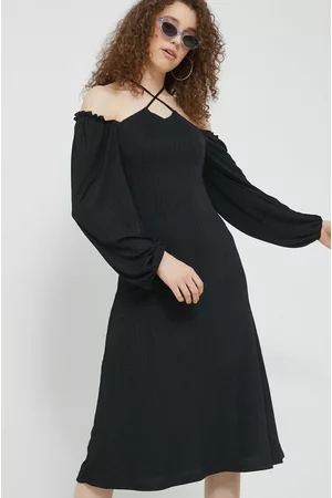 Hollister Sukienka kolor midi dopasowana