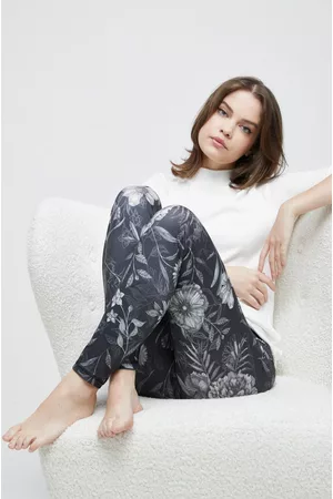 MEDICINE Kobieta Legginsy - Legginsy damskie kolor czarny wzorzyste