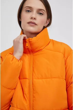 VERO MODA Kurtka damska kolor pomarańczowy zimowa oversize