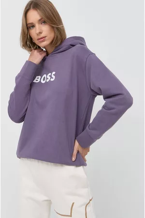 HUGO BOSS Bluza bawełniana damska kolor z kapturem 50468367