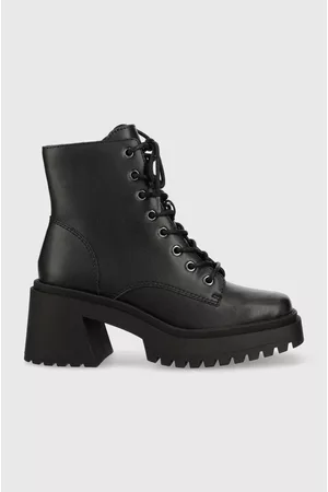 Steve Madden Botki skórzane Freeport damskie kolor na słupku SM11002150