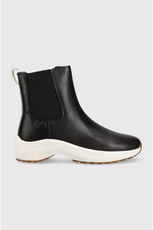 Ralph Lauren Sztyblety skórzane Rylee damskie kolor na platformie 802875307001