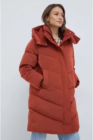 Calvin Klein Kobieta Kurtki zimowe - Kurtka damska kolor pomarańczowy zimowa oversize