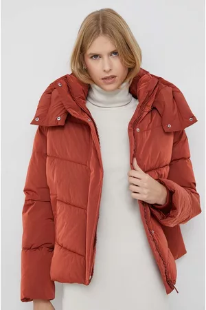 Calvin Klein Kobieta Kurtki zimowe - Kurtka damska kolor pomarańczowy zimowa oversize