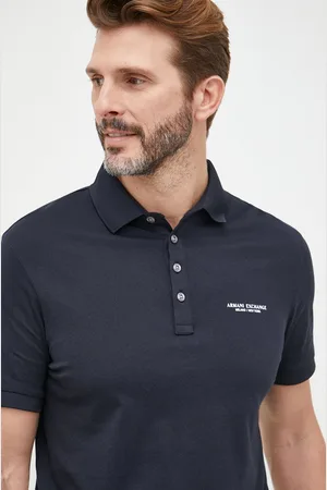 Armani Exchange Polo bawełniane kolor z nadrukiem 8NZF80 Z8H4Z NOS