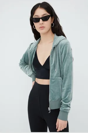 Juicy Couture Bluza damska kolor z kapturem gładka