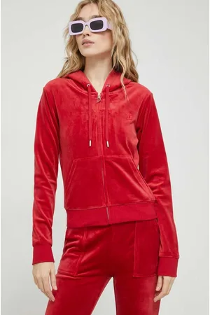 Juicy Couture Bluza Robertson damska kolor z kapturem gładka