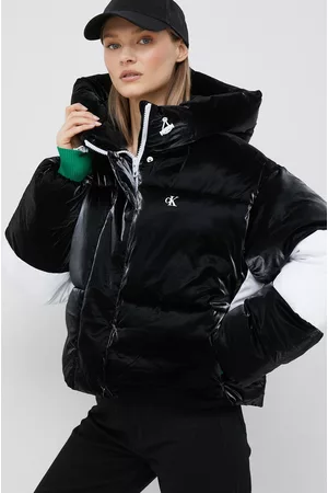 Calvin Klein Kurtka damska kolor czarny zimowa oversize