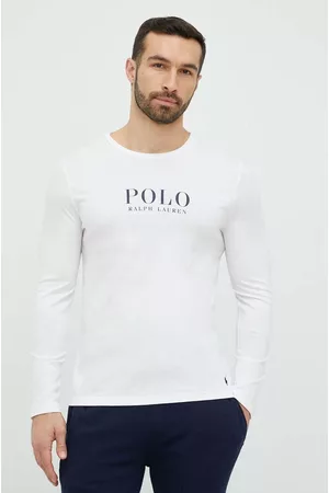 Ralph Lauren Longsleeve piżamowy bawełniany kolor z nadrukiem