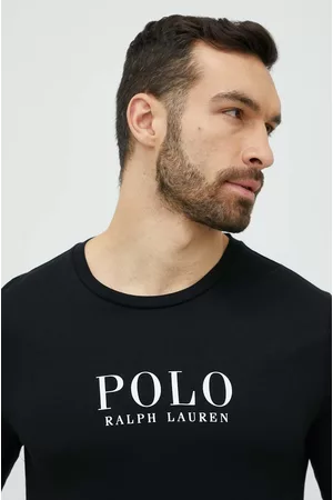 Ralph Lauren Longsleeve piżamowy bawełniany kolor z nadrukiem