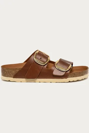 Birkenstock Klapki skórzane Arizona Big Buckle damskie kolor 1011072