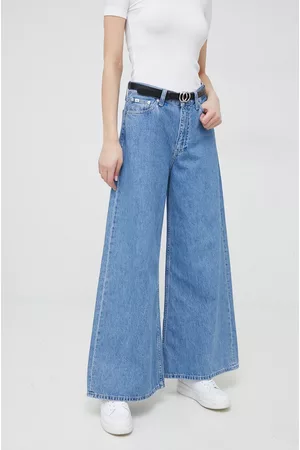 Calvin Klein Kobieta Bootcut i Dzwony - Jeansy Low Rise Loose damskie high waist